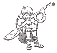 blue crying monochrome shulk tagme xenoblade xenoblade_chronicles // 1438x1344 // 546KB