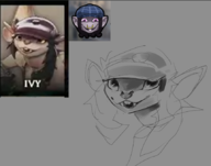 1girl artist:unknown deadlock hat ivy monochrome open_mouth redesign reference sketch smile smiling teeth // 861x677 // 293KB