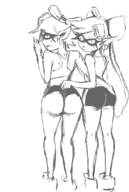 ass callie huge_ass inkling marie sketch splatoon squid_sisters zero // 765x1137 // 153KB
