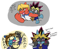 3boys 3koma artist:unknown charmeleon colored comic exodia exodia_the_forbidden_one joey_wheeler meme parody pokemon riolu seto_kaiba tagme text yu-gi-oh! yugi // 1991x1684 // 466KB
