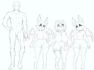 1boy 3girls anthro areolae artist:unknown bat_wings breasts furry garter huge_breasts looking_at_viewer monochrome multiple_poses navel nude rouge_the_bat sketch sonic_(series) thick_thighs thigh_gap tikal tikal_the_echidna tummy wings // 1600x1200 // 346KB
