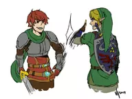 adol_christin colored crossover high_five link the_legend_of_zelda ys // 800x600 // 173KB