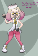 artist:sufan bulge colored inkling parody pearl rule_63 splatoon splatoon_2 text trap // 1142x1686 // 737KB
