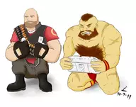 2boys colored crossover heavy muscles street_fighter team_fortress_2 wii wii_u zangief // 834x658 // 243KB