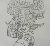 1girl artist:billyfutureboy baby midna smile the_legend_of_zelda traditional_medium twilight_princess // 2696x2473 // 2.9MB