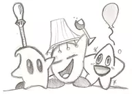 crossover kirby kirby_(series) luma party starfy super_mario the_legendary_starfy // 664x474 // 125KB