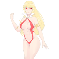 1girl artist:hsk bikini cosplay mabinogi sling_bikini vampire vampirella // 1000x1000 // 225KB