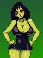 1girl artist:iggy_bomb banjo-kazooie game_over_grunty gruntilda_winkybunion huge_breasts // 1500x2000 // 815KB