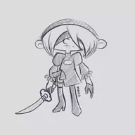 1girl artist:mako blindfold hey_arnold nier nier_automata sword yorha_no._2_type_b // 1000x1000 // 125KB