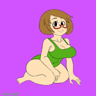 artist:sadisticaphid60 cleavage colored huge_breasts nikki swapnote swimsuit // 2000x2000 // 406KB