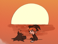 1boy 1girl artist:unknown dead kid_dracula kid_dracula_(game) sunset witch // 925x706 // 742KB