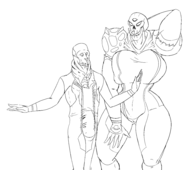 1boy 1girl artist:scorndude cosplay dark_samus metroid metroid_prime scorn scorn_dude scorn_guy torn_clothes zero_suit // 4756x4219 // 2.3MB