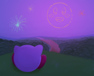 artist:jacinth background colored fireworks kirby kirby_(series) night // 2730x2198 // 2.6MB