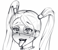 ahegao blush portrait rainbow_mika street_fighter twintails // 487x422 // 166KB