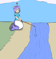 100_orange_juice 1girl artist:goseb90 colored fishing watty // 1000x1044 // 178KB