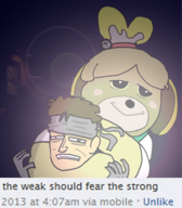 animal_crossing artist:skai colored crossover isabelle meme metal_gear_solid parody sam_hyde snake super_smash_bros text // 461x528 // 342KB