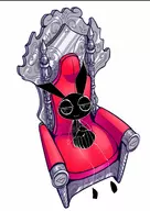 1girl artist:unknown chair comfy sitting smug throne vib-ribbon vibri // 2480x3508 // 486KB