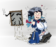 1girl aradia artist:grey bodily_fluids colored colorist:waitingforgames night_of_revenge tentacles // 699x584 // 189KB