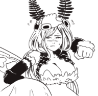 artist:necrolepsy colored embarrassed final_fantasy final_fantasy_vii headpat monster_girl mothman tifa_lockhart // 852x835 // 282KB