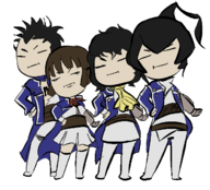 chibi colored flynn isabeau jonathan parody pose redraw shin_megami_tensei shin_megami_tensei_iv smt smtiv walter // 663x600 // 34KB