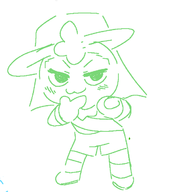 1boy :3 artist:mr._sexopeak hat looking_at_viewer monochrome PEAK pointing scout sketch smug thinking // 614x673 // 18KB