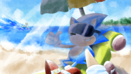 beach collab colored miles_tails_prower sonic_(series) sonic_the_hedgehog summer_collab summer_collab_2020 sunglasses surfing // 1920x1080 // 3.2MB