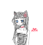 1girl artist:catpetter catgirl chocolate chocolate_(rabi-ribi) hime_cut rabi-ribi // 1200x1256 // 53KB