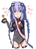 1girl artist:mellie braids colored hyperdimension_neptunia neptune purple_heart text // 2032x2728 // 2.0MB