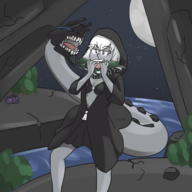 1girl abyssal artist:pufflestown cave fish kantai_collection re-class water // 2600x2600 // 3.2MB