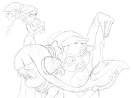 3girls agent_3 artist:lij callie cotton_swab drink marie sketch splatoon tentacles // 4054x2982 // 1.2MB