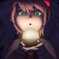 1girl colored cupcake doki_doki_literature_club! sayori // 2048x2048 // 1.8MB