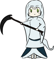 chibi colored crossbreed_priscilla dark_souls priscilla scythe // 453x497 // 77KB