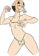 1girl bikini embarrassed gardenia lewd pokemon pokemon_dppt // 1596x2245 // 528KB