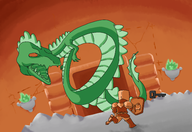 adventure artist:kking64 atari_2600 dragon key knight // 2400x1650 // 1.5MB