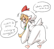 1girl artist:chaikodog granblue_fantasy kigurumi mahira text // 748x671 // 151KB