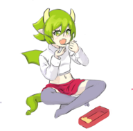 1girl artist:unknown draco_centauros eating puyo_puyo spoon // 2083x2050 // 1.1MB