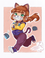 1girl a_hat_in_time artist:requestfag hat_kid running // 1550x2000 // 2.9MB