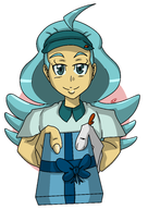 colored kahili looking_at_viewer pokemon pokemon_sm pov present smile // 2893x4092 // 1.1MB