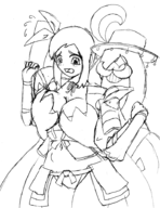 artist:tryfag crossover gourgeist groping murakumo_(senran_kagura) pokemon senran_kagura // 714x924 // 109KB