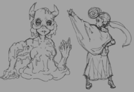 artist:misterskits berecca disgaea disgaea_3 dress goth monster_girl ninjala slime_girl sludge // 1045x711 // 324KB