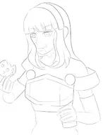 1girl artist:unknown celica eating fire_emblem fire_emblem_echoes_shadows_of_valentia // 1000x1316 // 244KB