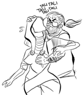 1boy 1girl breasts dress glasses groping licking mass_effect neckbeard nerd ponytail tali tongue // 525x592 // 73KB
