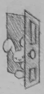 artist:bunanon1 door entering mips monochrome sketch super_mario super_mario_64 // 320x680 // 117KB