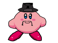 colored fedora hat kirby kirby_(series) mustache // 1600x1200 // 188KB