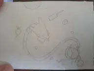 1girl artist:mateus_upd candy leviathan sketch skullgirls squigly traditional_medium // 1600x1200 // 64KB