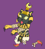 artist:harrace code_of_princess colored furry halloween marco_neko zombie // 800x872 // 212KB