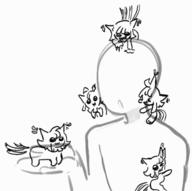 1boy 5girls animated animated_gif anon artist:unknown dandy's_world eyes_closed gif humping innuendo jumping licking monochrome multeity roblox scratching sketch yatta // 560x556 // 151KB