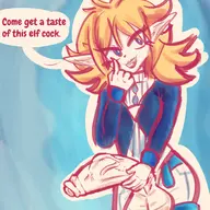 1boy artist:strugglingquota blonde_hair blue_eyes elf huge_penis Meinhard penis Ravensburg text // 2000x2000 // 4.1MB