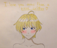 1girl artist:shamiranon blush fire_emblem fire_emblem_engage merrin smile text traditional_medium valentines_day // 1250x1045 // 1.7MB