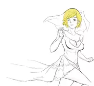 blonde_hair cleavage crimson_rose elsword rose short_hair wedding_dress // 1100x1000 // 106KB